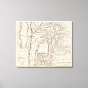 Karte, Provinzen von Salta in Jujuy Leinwanddruck