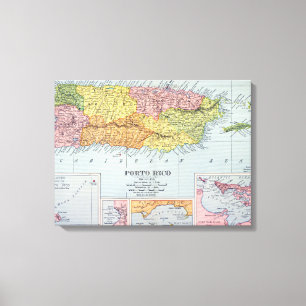 KARTE: PUERTO RICO, 1900 LEINWANDDRUCK