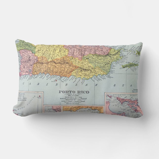 KARTE: PUERTO RICO, 1900 LENDENKISSEN (Vorderseite)