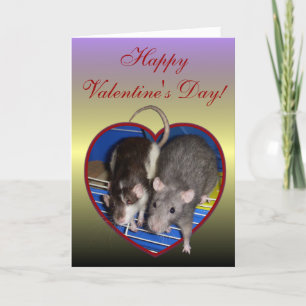 Karte: Ratty Liebe Valentine Feiertagskarte