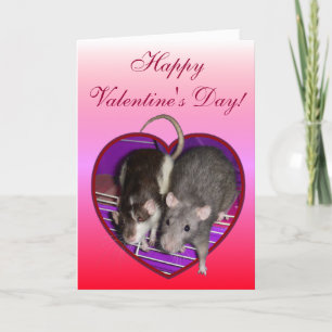 Karte: Ratty LiebeValentine (Rosa) Feiertagskarte