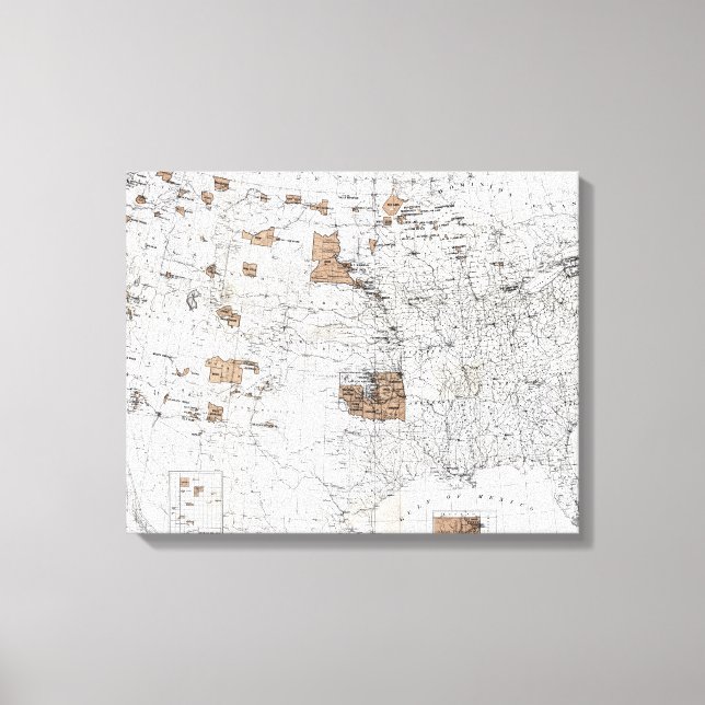 KARTE: RESERVIERUNGEN, 1888 LEINWANDDRUCK (Vorderseite)