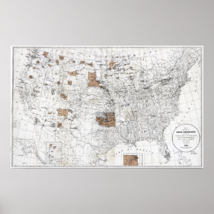 KARTE: RESERVIERUNGEN, 1888 POSTER