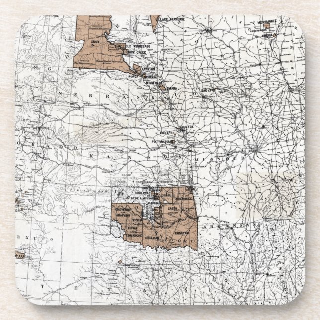 KARTE: RESERVIERUNGEN, 1888 UNTERSETZER (Vorderseite)