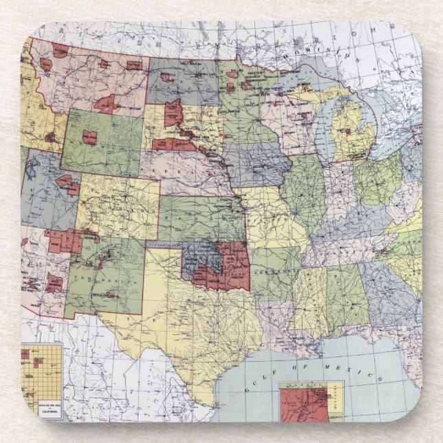 KARTE: RESERVIERUNGEN, 1892 GETRÄNKEUNTERSETZER (Vorderseite)