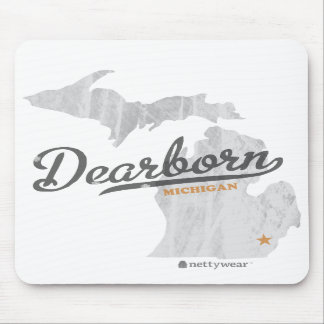 Karte Retro Mousepad Dearborns Michigan