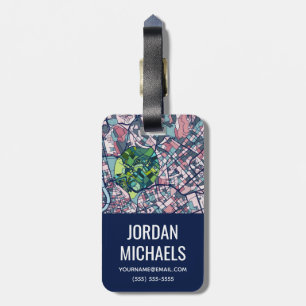 Karte Roms Italien Gepäckanhänger