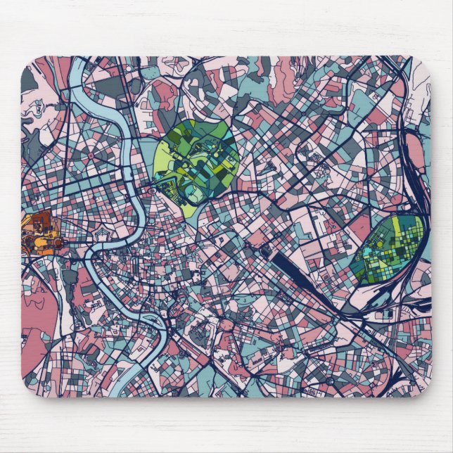 Karte Roms Italien Mousepad (Vorne)
