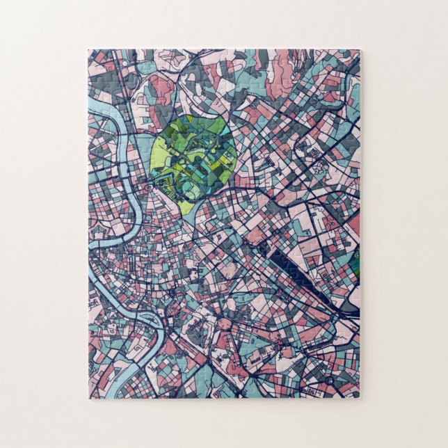 Karte Roms Italien Puzzle (Vertikal)