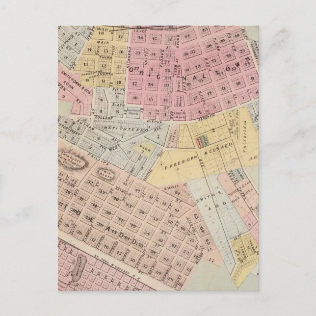 Karte Roter Flügel, Goodhue Landkreis, Minnesota (Vorderseite)