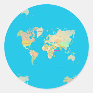 Karte Runder Aufkleber