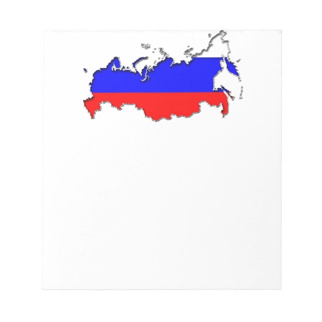 Karte Russlands Notizblock (Vorderseite)