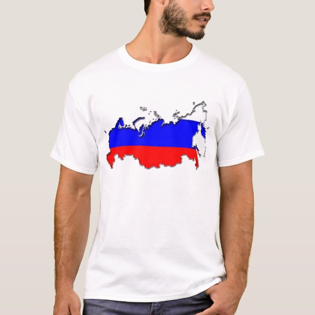 Karte Russlands T-Shirt (Vorderseite)