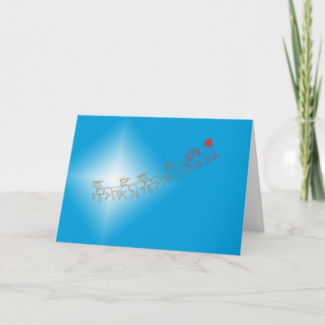 Karte - Santa und Sleigh (Vorderseite)