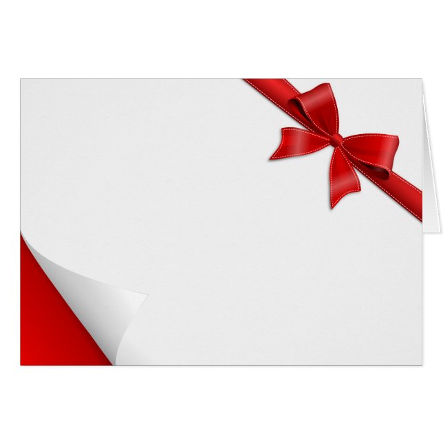 Karte Schleife Aufkleber (Vorderseite (Horizontal))