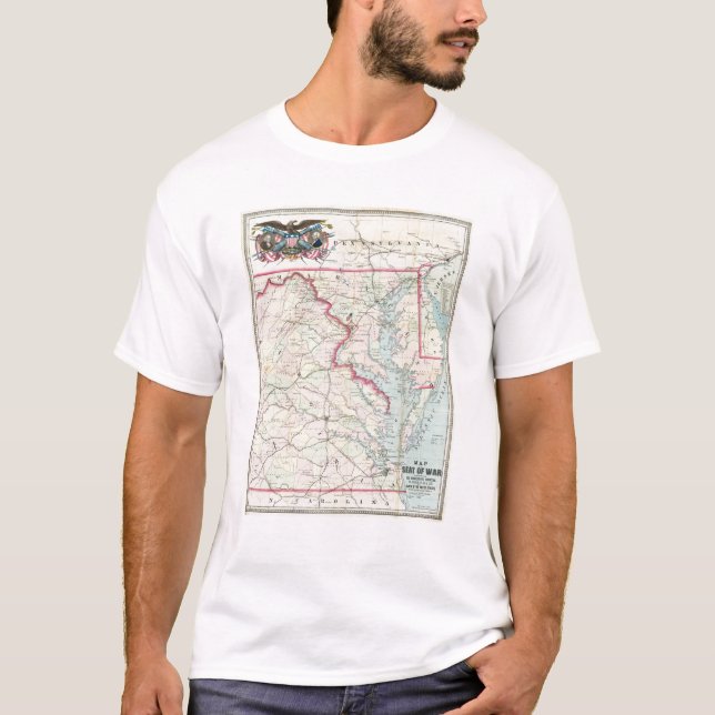Karte Seats des Krieges T-Shirt (Vorderseite)