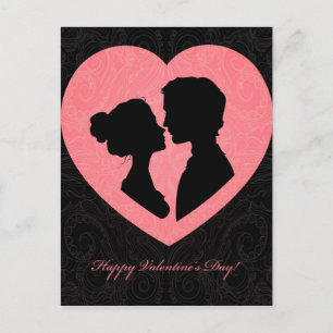 Karte Silhouettenvalentines Tages