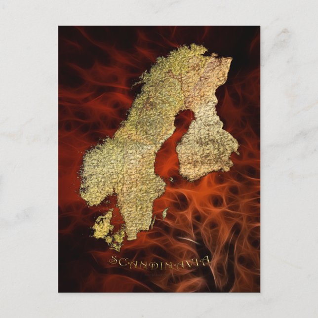 Karte Skandinaviens Kartographie (Vorderseite)