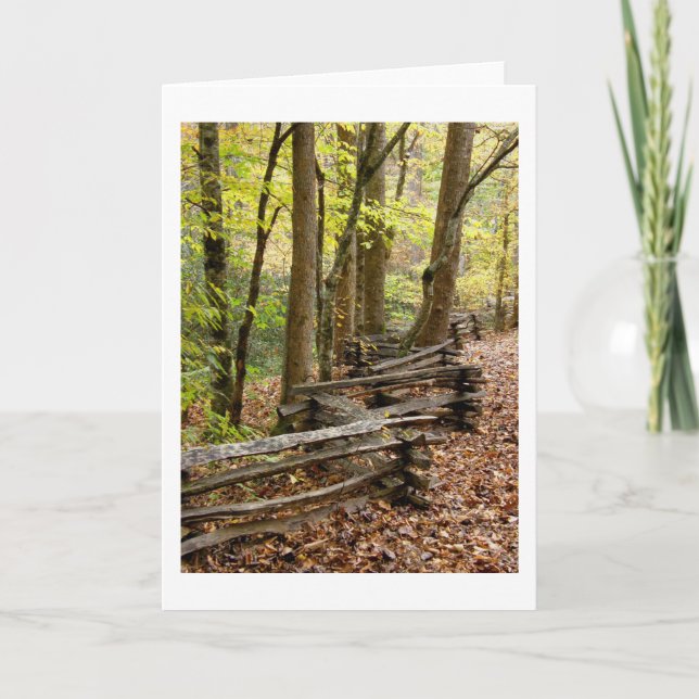 Karte - Split Rail Fence im Herbst (Vorderseite)