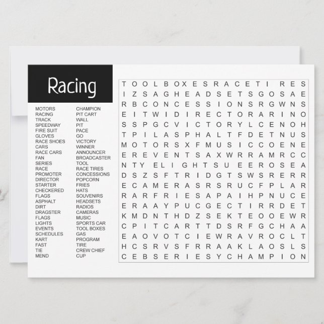 Karte Sport Theme Activity (Vorderseite)