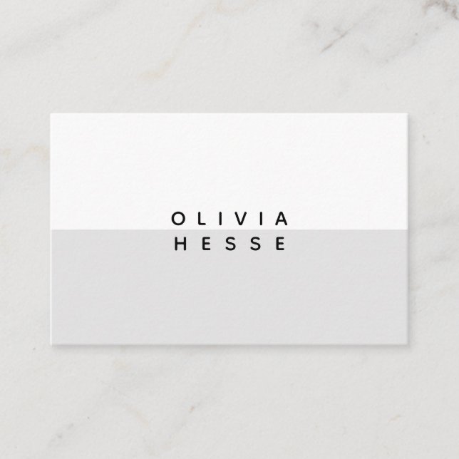 Karte sucht Minimal auf Schar White Business Card (Vorderseite)