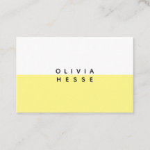 Karte sucht Minimal Yellow White Business Card auf