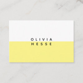 Karte sucht Minimal Yellow White Business Card auf