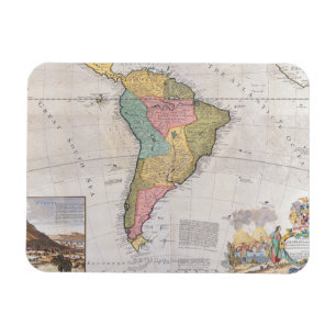 Karte Südamerikas 3 Magnet