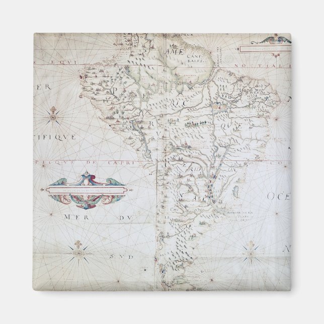 Karte Südamerikas Magnet (Vorne)