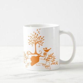 Karte Syriens - Naturstil Kaffeetasse