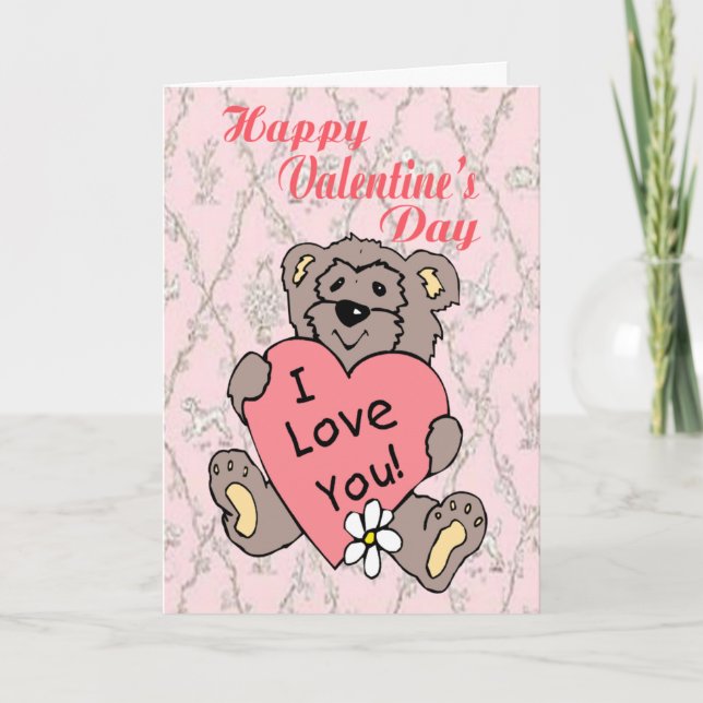 Karte Teddy-Bärn-Liebevalentines Tages (Vorderseite)