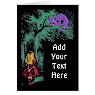 Karte:"The Cheshire Cat" von "Alice im Wunderland"