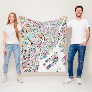 Karte Tokyos Japan Fleecedecke
