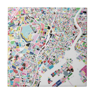 Karte Tokyos Japan Fliese