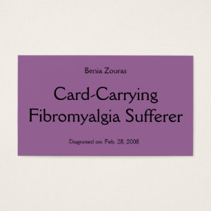 Karte-Tragende Fibromyalgia-Leidend-Karte