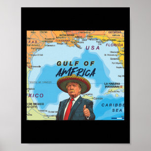 Karte Trump, Amerikas Golf-Mexiko-Präsident Trump Poster