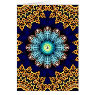 Karte Türkis-OM Buddha