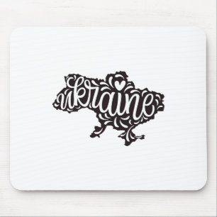Karte Ukraine - Ukrainisches Nationalwappen Mousepad