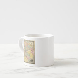 Karte um die Stadt von Philadelphia Espressotasse