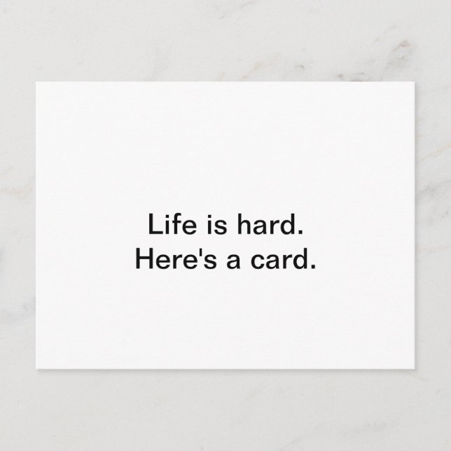 Karte, um einem geliebten Menschen durch einen rau Postkarte (Vorderseite)