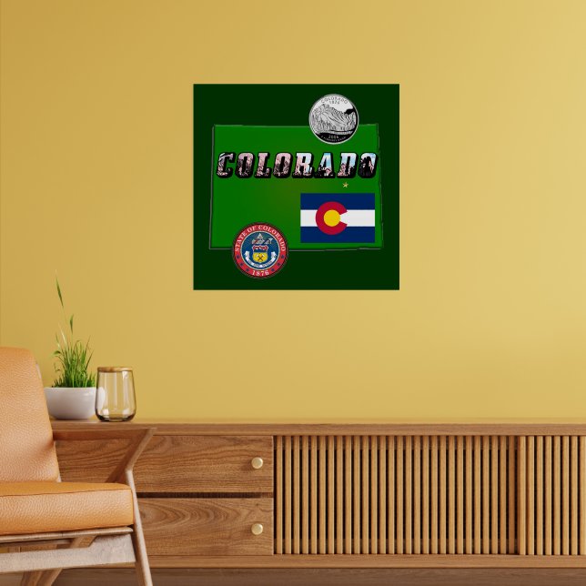 Karte und Bildtext von Colorado Poster (Wohnzimmer 2)