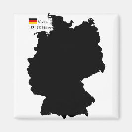 Karte und einige Fakten Deutschlands Magnet
