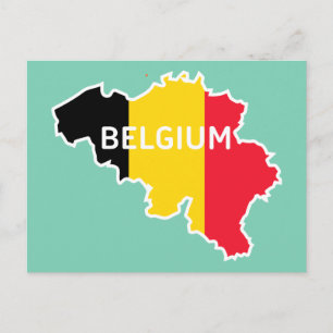 Karte und Flagge Belgiens
