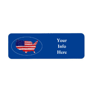 Karte und Flagge der USA