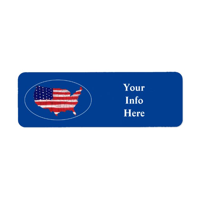 Karte und Flagge der USA (Vorne)