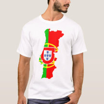 Karte und Flagge Portugals