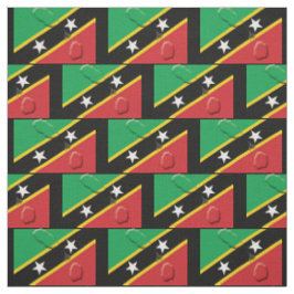 Karte und Flagge von ST KITTS Stoff