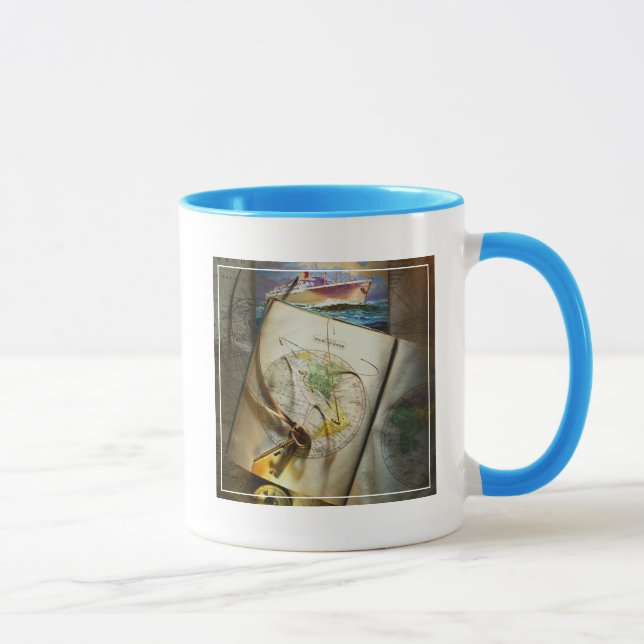 Karte und Kompass Tasse (Rechts)