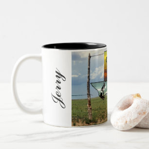 Karte und Staat von Texas Pride personalisieren Zweifarbige Tasse