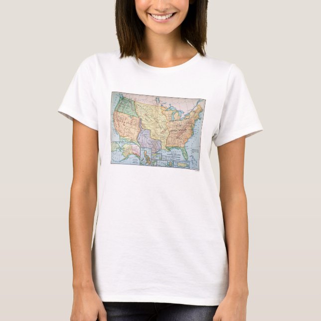 Karte: US Expansion, 1905 T-Shirt (Vorderseite)